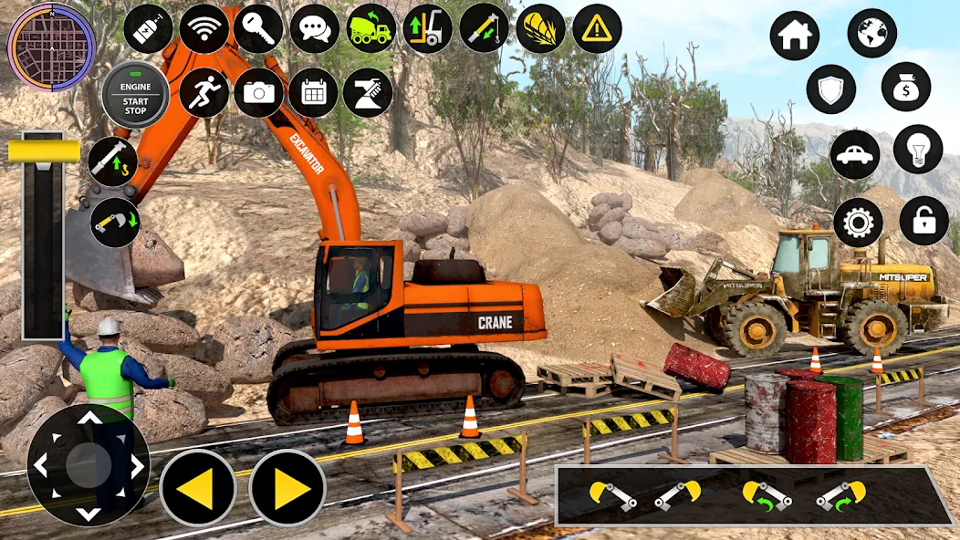 Construction Excavator Game 3D [МОД Много монет] Screenshot 4