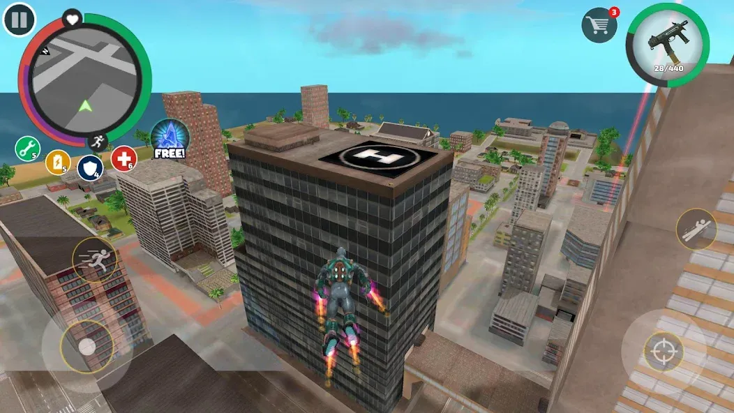 Rope Hero: Vice Town (Роуп Хиро) [МОД Все открыто] Screenshot 4