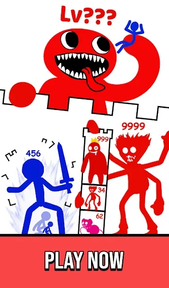 Stick Hero: Mighty Tower Wars (Стик Хиро) [МОД Все открыто] Screenshot 1