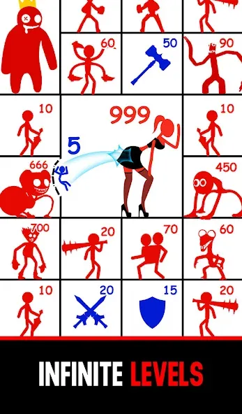 Stick Hero: Mighty Tower Wars (Стик Хиро) [МОД Все открыто] Screenshot 2