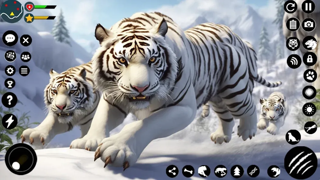 Arctic White Tiger Family Sim [МОД Все открыто] Screenshot 1