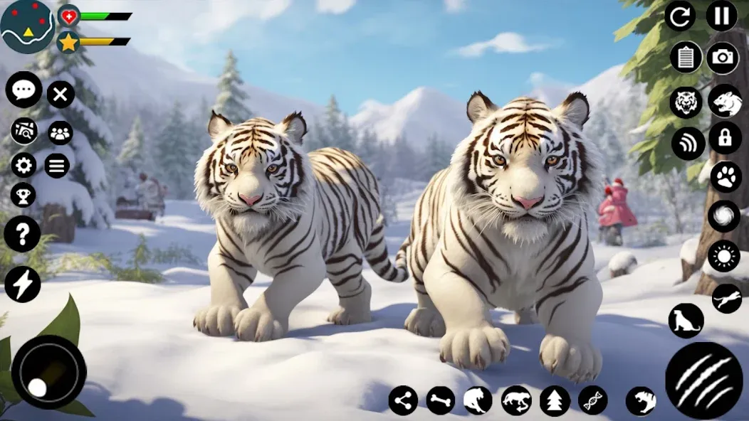 Arctic White Tiger Family Sim [МОД Все открыто] Screenshot 2