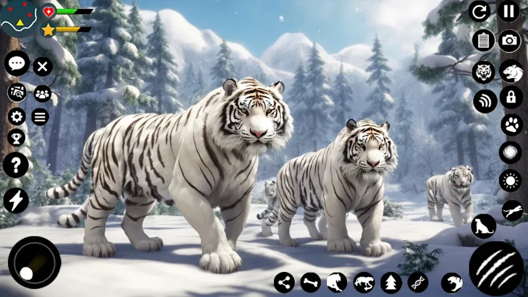 Arctic White Tiger Family Sim [МОД Все открыто] Screenshot 3