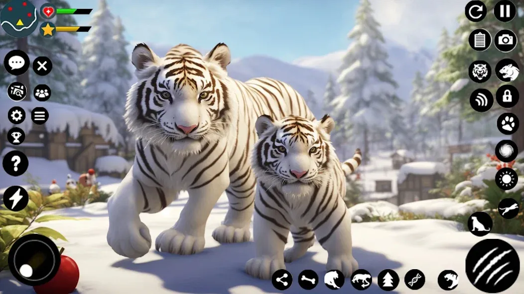 Arctic White Tiger Family Sim [МОД Все открыто] Screenshot 5