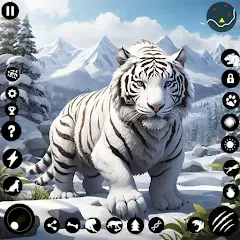 Скачать взломанную Arctic White Tiger Family Sim  [МОД Все открыто]