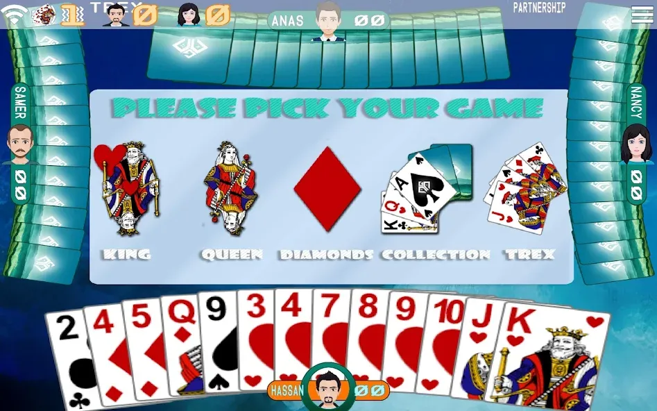 Golden Card Games Tarneeb Trix (Голден Кард Геймс Тарниб Трикс) [МОД Меню] Screenshot 3