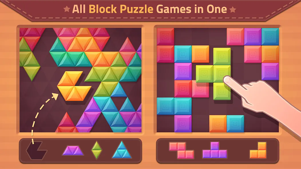 Triangles & Blocks (Полиблок) [МОД Все открыто] Screenshot 1