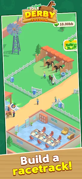 Idle Derby Tycoon (Айдл Дерби Тайкун) [МОД Много денег] Screenshot 1