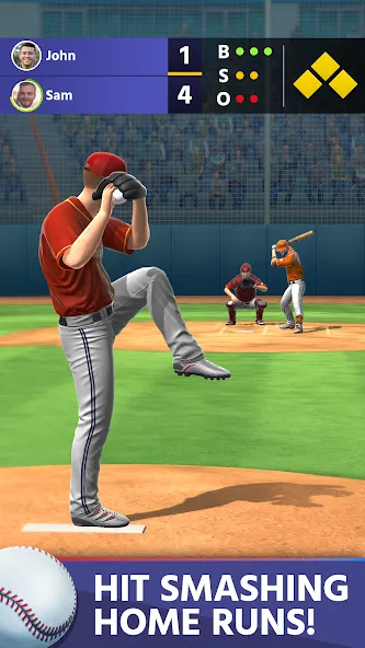 Baseball: Home Run Sports Game (Бейсбол) [МОД Много монет] Screenshot 2