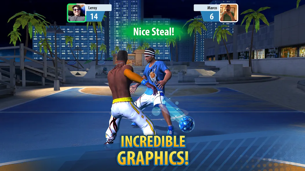 Basketball Stars: Multiplayer (Баскетбол Старс) [МОД Menu] Screenshot 4