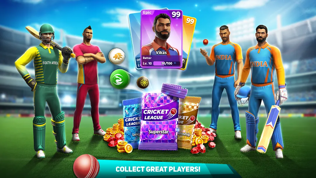 Cricket League (Крикет Лига) [МОД Бесконечные монеты] Screenshot 4