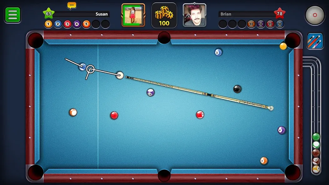 8 Ball Pool (Шаровый Бильярд) [МОД Бесконечные монеты] Screenshot 1
