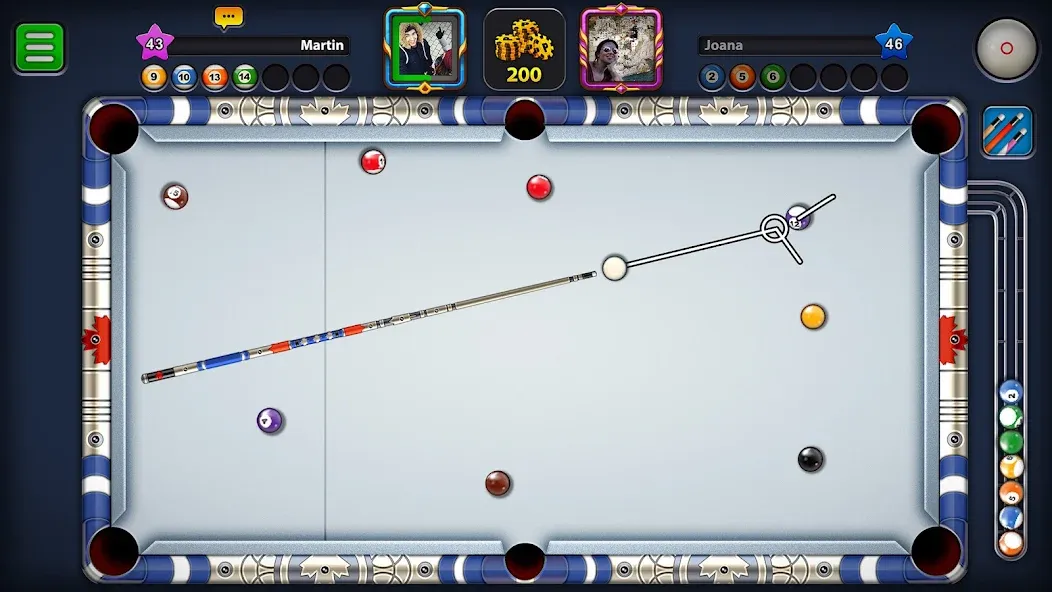 8 Ball Pool (Шаровый Бильярд) [МОД Бесконечные монеты] Screenshot 3
