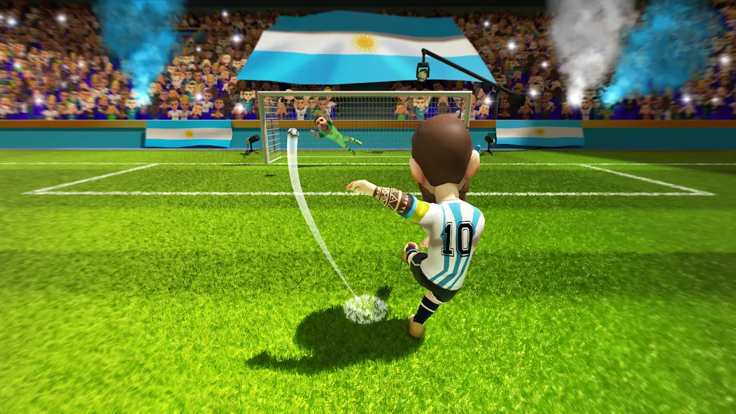 Mini Football - Mobile Soccer (Мини Футбол) [МОД Бесконечные деньги] Screenshot 1