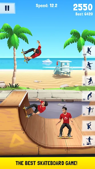 Flip Skater (Флип скейтер) [МОД Бесконечные монеты] Screenshot 1