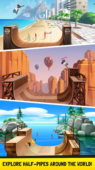 Flip Skater (Флип скейтер) [МОД Бесконечные монеты] Screenshot 2