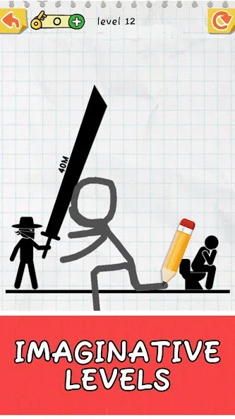 Draw 2 Save: Stickman Puzzle (Дроу 2 Сэйв) [МОД Бесконечные монеты] Screenshot 1
