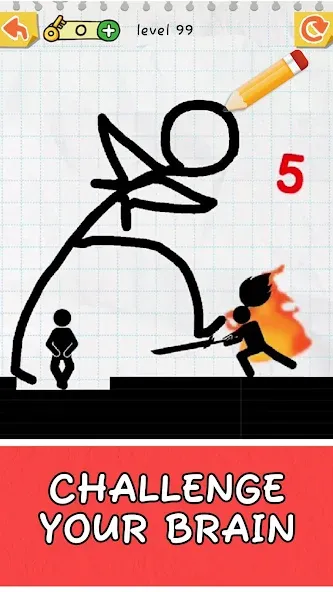 Draw 2 Save: Stickman Puzzle (Дроу 2 Сэйв) [МОД Бесконечные монеты] Screenshot 5