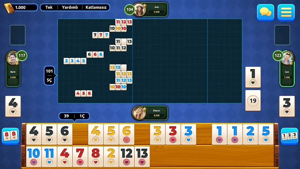 Mega 101 Okey - Çevrimiçi (Мега 101 Окей) [МОД Все открыто] Screenshot 2