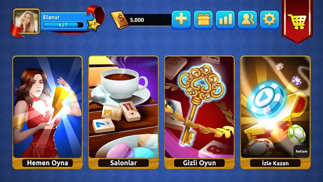 Mega 101 Okey - Çevrimiçi (Мега 101 Окей) [МОД Все открыто] Screenshot 4