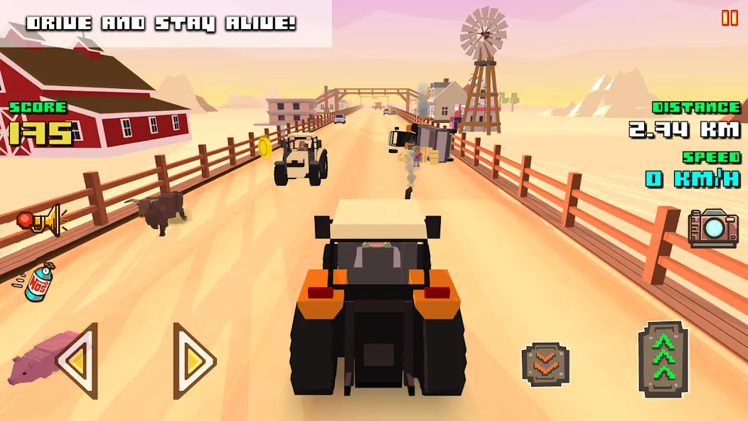 Blocky Farm Racing & Simulator [МОД Меню] Screenshot 2