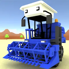 Скачать взломанную Blocky Farm Racing & Simulator  [МОД Меню]