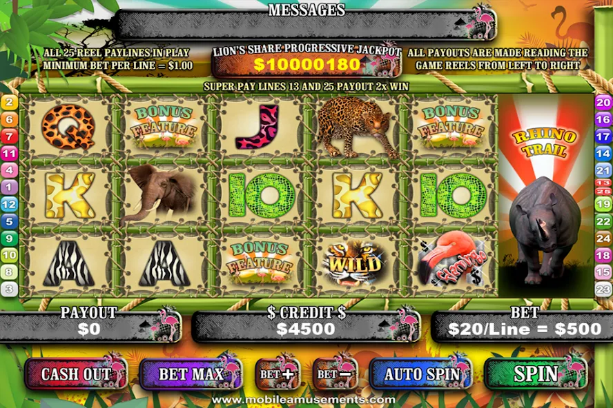 Flamingo Safari Slots (Фламинго Сафари Слоты) [МОД Бесконечные монеты] Screenshot 1