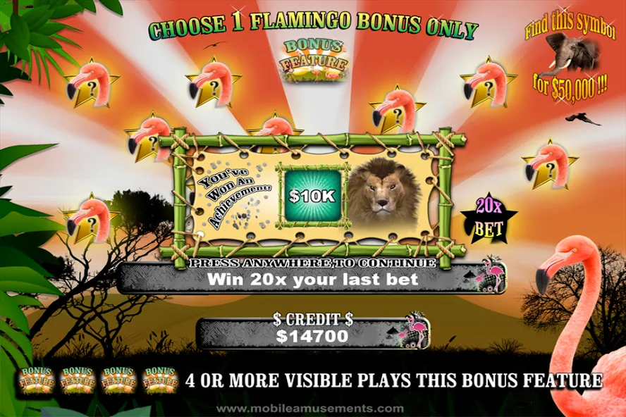 Flamingo Safari Slots (Фламинго Сафари Слоты) [МОД Бесконечные монеты] Screenshot 2