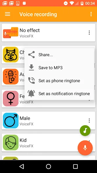 VoiceFX - Voice Changer with v [МОД Menu] Screenshot 3