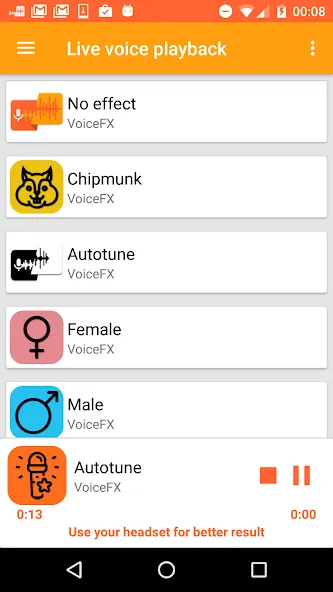 VoiceFX - Voice Changer with v [МОД Menu] Screenshot 5