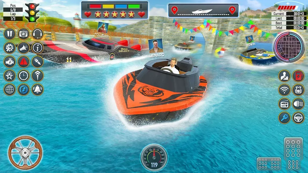 Speed Boat Racing: Boat games [МОД Меню] Screenshot 2