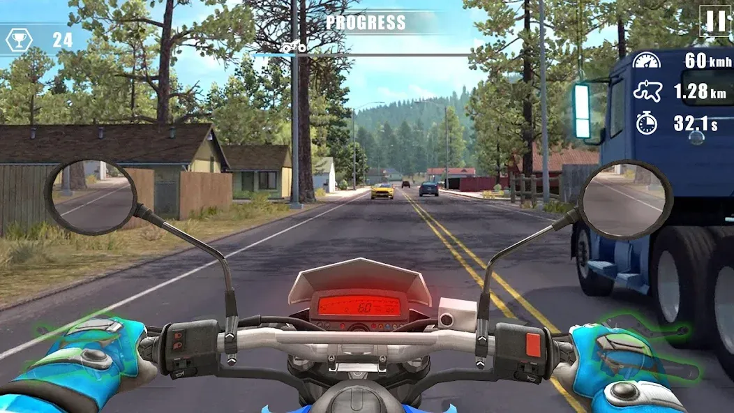 Moto Bike Race : Driving Car (Мото Байк Рейс) [МОД Menu] Screenshot 1