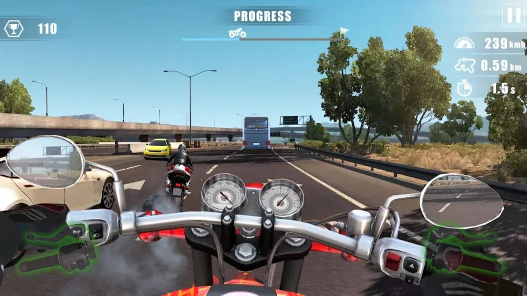 Moto Bike Race : Driving Car (Мото Байк Рейс) [МОД Menu] Screenshot 3
