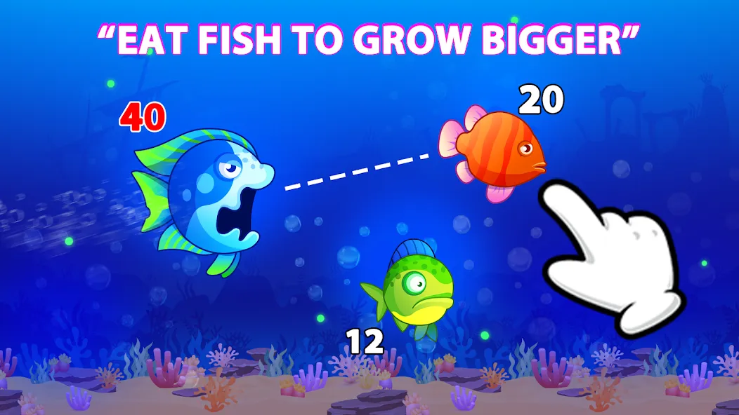 Eat Fish.IO : Fish Battle [МОД Много денег] Screenshot 1