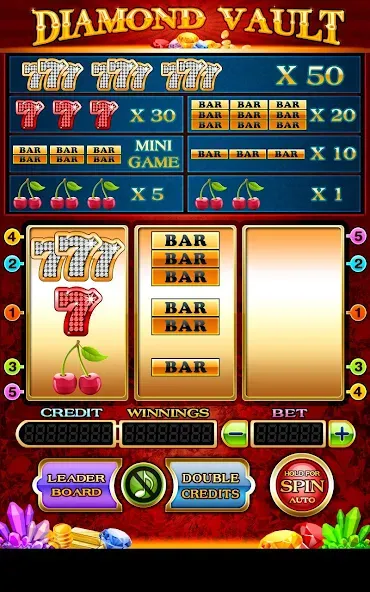 Diamond Vault Slots - Vegas (Бриллиантовые ячейки слотов) [МОД Много монет] Screenshot 1