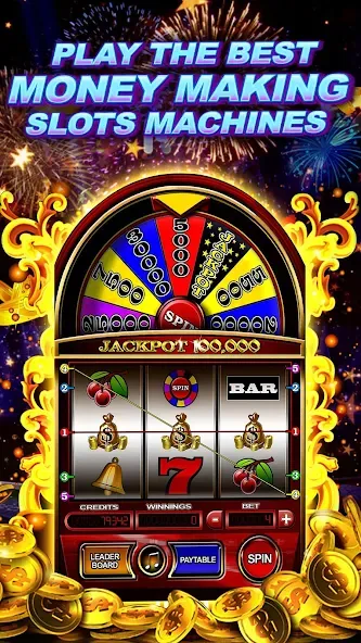 Money Wheel Slot Machine Game (Мани Вил Слот Машине Гейм) [МОД Меню] Screenshot 1