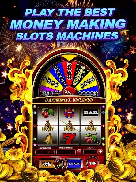 Money Wheel Slot Machine Game (Мани Вил Слот Машине Гейм) [МОД Меню] Screenshot 5