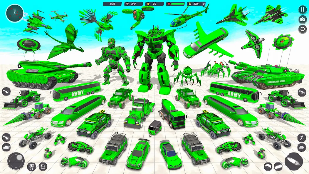 Tank Robot Game Army Games (армейский танк робот трансформационная игра) [МОД Все открыто] Screenshot 1