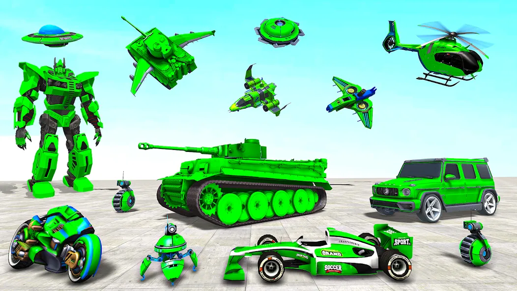 Tank Robot Game Army Games (армейский танк робот трансформационная игра) [МОД Все открыто] Screenshot 2