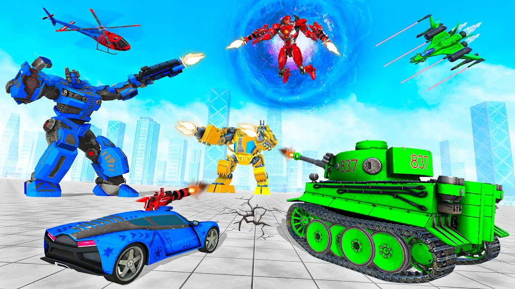 Tank Robot Game Army Games (армейский танк робот трансформационная игра) [МОД Все открыто] Screenshot 3
