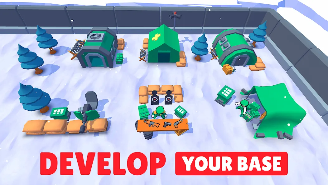 Soldier Wars RPG Fight Battle (тикмен оф Варс) [МОД Бесконечные деньги] Screenshot 2