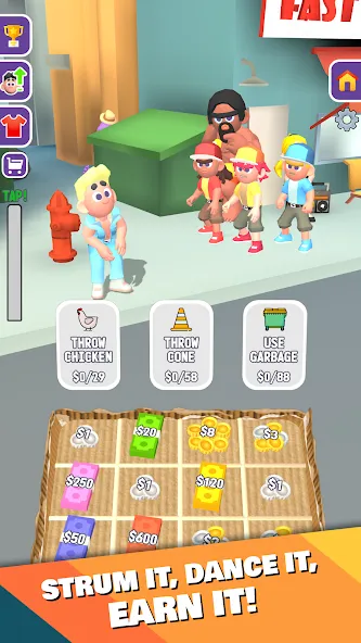 Street Life: Merge Tap Clicker (Беггинг Лайф) [МОД Бесконечные деньги] Screenshot 4