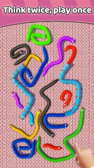 Tangled Snakes Puzzle Game (Танглед Снейк 3Д) [МОД Menu] Screenshot 2