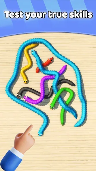 Tangled Snakes Puzzle Game (Танглед Снейк 3Д) [МОД Menu] Screenshot 4