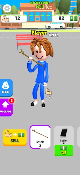 Lifting Hero (Лифтинг герой) [МОД Бесконечные монеты] Screenshot 1