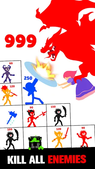 Stick Fight: Endless Battle (Стик Файт) [МОД Бесконечные деньги] Screenshot 2