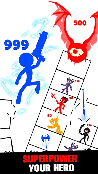 Stick Fight: Endless Battle (Стик Файт) [МОД Бесконечные деньги] Screenshot 3