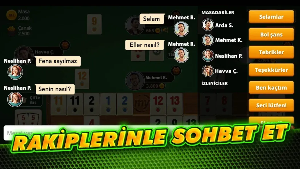 Çanak Okey - Mynet [МОД Меню] Screenshot 2