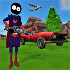 Скачать взломанную Stick Superhero  [МОД Mega Pack]