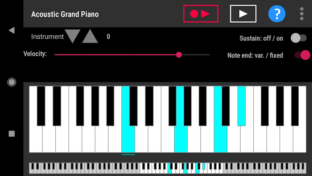 Simple piano with recorder (Симпл пиано с рекордером) [МОД Mega Pack] Screenshot 1